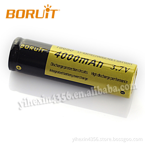 Hot Sale Low Price Lithium 3.7v 4000mAh Boruit 18650 Battery Color Golden & Yellow Li-lon Battery Rechargeable Battery